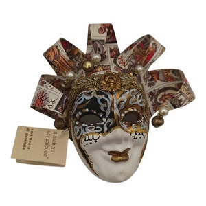 Original Maschera Del Galeone Venetian Handmade Mask Venice Italy Wall Plaster - Picture 1 of 6