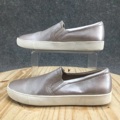Naturalizer Zapatos Mujer 7.5 N Marianne Tenis Cuero Plateado Sin Cordones Redondos a Foto 1 de 4