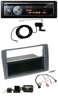 Pioneer Bluetooth DAB Lenkrad USB CD Autoradio für Fiat Idea 2006-2011 grau - Bild 1 von 4