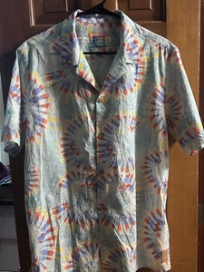 Camisa de campamento SCOTCH & SODA Tie-Dye SS con botones PARA HOMBRES GRANDE ¡NUNCA USADA! - Imagen 1 de 9