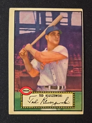 1952 Topps Ted Kluszewski Cincinnati Reds #29 en muy buen estado-muy buen estado Foto 1 de 2