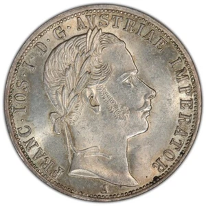 Austria - 1861-A Florin - PCGS MS63 - STUNNING YOUNG FRANZ JOSEF I FLORIN - NICE - Picture 1 of 4