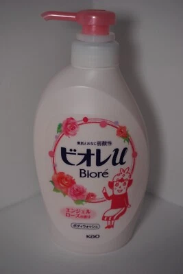 Jabón líquido Kao Biore U Body Wash Angel Rose botella bomba 480 ml Foto 1 de 3