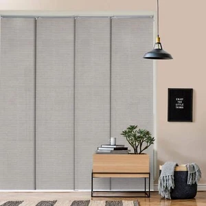 Adjustable Sliding Vertical Panel Track Blinds 45.8" 86" W X 96" H Extendable Pa - Picture 1 of 9