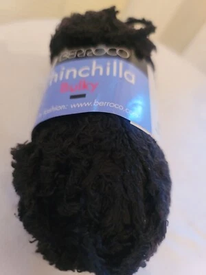 Berroco Chinchilla Yarn Black 10 Skeins Bulky Rayon Dye Lot #82 - Image 1 of 3