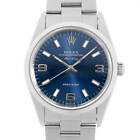 ROLEX Air king 14000 Blue 369 white bar A Number second hand mens