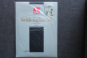Vintag Falke Seidenglatt Feinstrumpfhose Gr. 42-44 Marine 15 den glänzend Neu - Bild 1 von 3