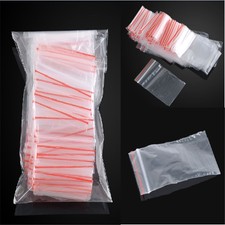 100PCS Cool Clear Ziplock Zipped Lock Reclose Plastic Small OPP Bags Purse FT57