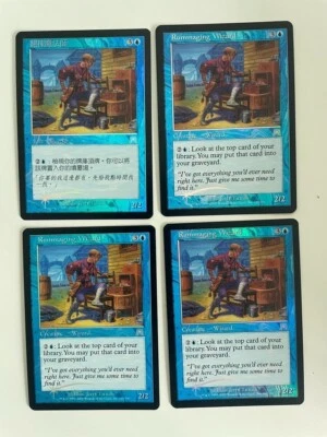 MTG 4X FOIL ONSLAUGHT RUMMAGING WIZARD NM CHINESE + ENGLISH MAGIC THE GATHERING - Image 1 of 4