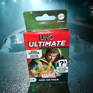 Uno Ultimate Marvel Add-On Pack Doctor Strange 2 Carte Chase 58 Carte Nuove - Foto 1 di 5
