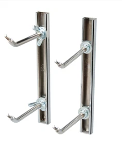 2 NEW Alvas wall-mount adjustable/removable brackets for double ballet barres - Picture 1 of 11