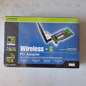 Linksys Wireless-G PCI Adapter Desktop Wi-Fi Card 2.4GHz Network WMP54G NIB - Picture 1 of 6