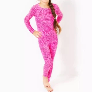 Lilly Pulitzer Girls Mini Sammy Pajama Set, Pink Pinkie Print, Size 12 - Picture 1 of 8