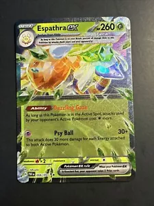 2024 Pokémon Escarlata Violeta Destinos Paldeanos Espathra 6/91 Antiguo Holo Arte - Imagen 1 de 6