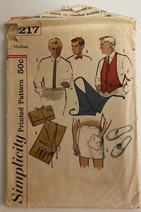 Accesorios para hombre Simplicity 4217 vintage con patrón de costura años 50 talla: MEDIANA - Imagen 1 de 12