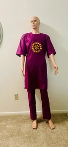 African Men's Formal Clothes Dashiki Shirt and Pant Two Piece Suit Traditional - Picture 1 of 2