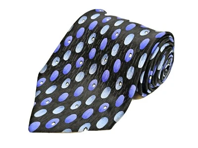 Cocktail Collections Mens Necktie Rum & Cola 100% Silk Blue Black Business USA - Image 1 of 4