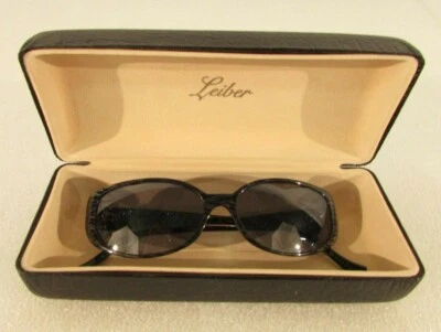 Judith Leiber ~Designer Sunglasses JL1146-01 Grey Lens Fern Design w/ Green Gems - Image 1 of 4