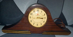 OROLOGIO VINTAGE GENERAL ELECTRIC legno MANTELLO ~ modello 4H10 ~ ART DECO ~ FUNZIONANTE - Foto 1 di 6