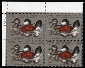 US Sc RW48 Multicolor $7.50 1981 MNH OG UL Plate No. 173573 Block of 4 - Picture 1 of 1