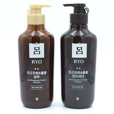 Ryo Hair Strengthen & Volume Shampoo 550ml Conditioner 550ml Anti Aging K-Beauty • 33.46€