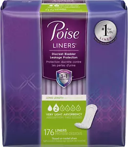 Incontinence Panty Liners, Very Light Absorbency, Long, 176 Count - Picture 1 of 12