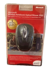 Microsoft Wireless Notebook Optical Mouse 3000 PC Mac USB NIP - Picture 1 of 3