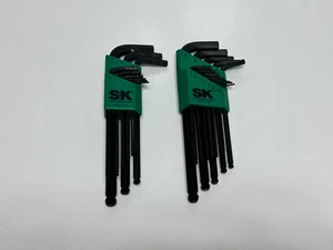 NEW SK Tools USA SAE & Metric BALL END Hex Allen Key Wrench Set Pair w/ Holders - Picture 1 of 5