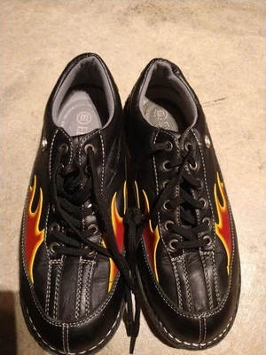 Hombres 8 Zapatos de Bolos Etonic Flames Fuego Negro Foto 1 de 4