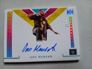 Oro Mensah 2023 Impeccable WWE Extravagance Autographs # O7/25 Free Postage - Picture 1 of 2