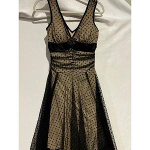 Vestido Vintage Talla S Negro Bebé Muñeca Lunares y2k Superposición de Hadas Capricho Bruja - Imagen 1 de 15