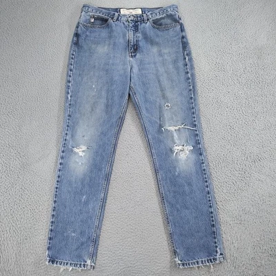 Vintage Guess Jeans Men 34x32 Blue Distressed Denim Original Fit 100% Cotton 90s - Image 1 of 4