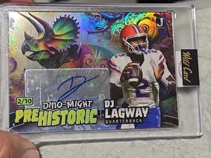 2024 Wild Card DJ Lagway Dino-Might Prehistoric 2/10 Auto Triceratops  - Picture 1 of 4
