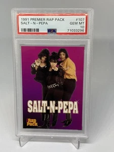 SALT-N-PEPA 1991 Premier Rap Pack #107 RC ROOKIE PSA 10 GEM MINT POP 19 HOF - Imagen 1 de 3