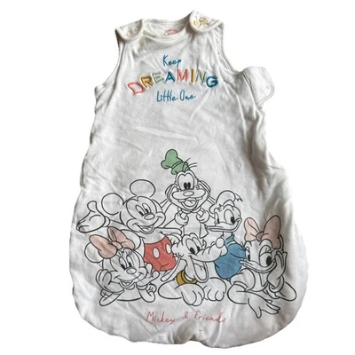 Disney Baby Unisex Mickey Mouse & Friends White Sleep Sack Bag Duvet 0-6m - Image 1 of 4