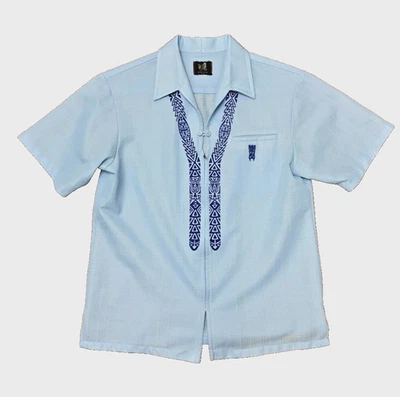 70'S MENS IOLANI TRADITIONAL HAWAIIAN ZIP ALOHA CRUISE LOVE BOAT - Image 1 of 3