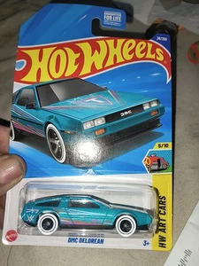 2025 Hot Wheels DMC Delorean Turquoise 36/250 HW Art Cars 5/10  - Picture 1 of 2