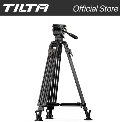 Tilta 75mm Cine Fluid Head wi/ 2-Stage One Touch Tripod Legs 8KG Carbon Fiber  - Image 1 of 4