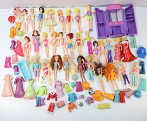 Lotto misto POLLY POCKET vestiti gomma accessori bambole capelli testa dura - Foto 1 di 7