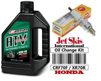 Kit de puesta a punto de bujía de cambio de aceite Honda XR70R CRF70F Máxima 10w40 Foto 1 de 4
