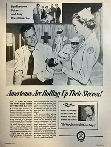 1952 Werbung Amerikanisches Rotes Kreuz Blutspende - Bild 1 von 1