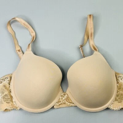 Wacoal French Garden Bra 34C T-Shirt Underwire Nude Lightly Lined Cup 85340 - Imagem 1 de 4
