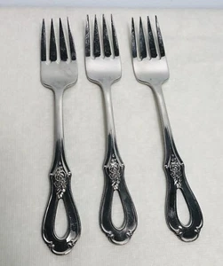 Oneida Stainless Steel Heirloom Cube Mark 3 Salad Forks - Bild 1 von 9