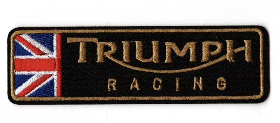 Embroidered Iron on patches Triumph Motorcycles Racing British Biker
