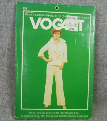 Vogart 758 熨斗转移美洲原住民西南部复古 70 年代部落未使用 — 第 1/3 张图片