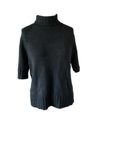 Venezia Jeans turtleneck black short sleeve sweater, Size 14/16 - Picture 1 of 9