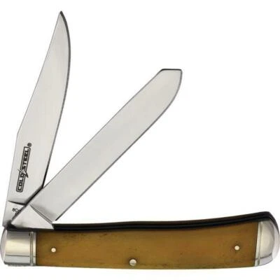 New Cold Steel Trapper Brown Folding Poket Knife CS-FL-TRPR-Y - Image 1 of 2