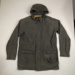 Huski Explorer Mens Anorak Jacket Sz M 97 Khaki Long Sleeve Hooded Pockets - Picture 1 of 18