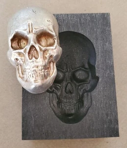Skull 10 Ounce 3D Graphite Ingot Mold Gold Silver Copper Tin Melting Casting - Picture 1 of 2