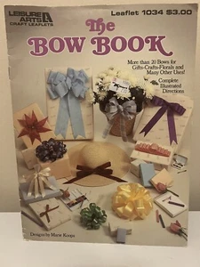Bow Book 1985 Leisure Arts Leaf #1034 Gift Craft Floral Ribbon Poinsettia Pompom - Picture 1 of 12